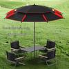 2025 Stainless Steel Large Fishing Umbrella: Thickened Double Layer Sun Protection
