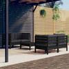 5 Pcs Garden Set with Anthracite Cushions Pine Wood