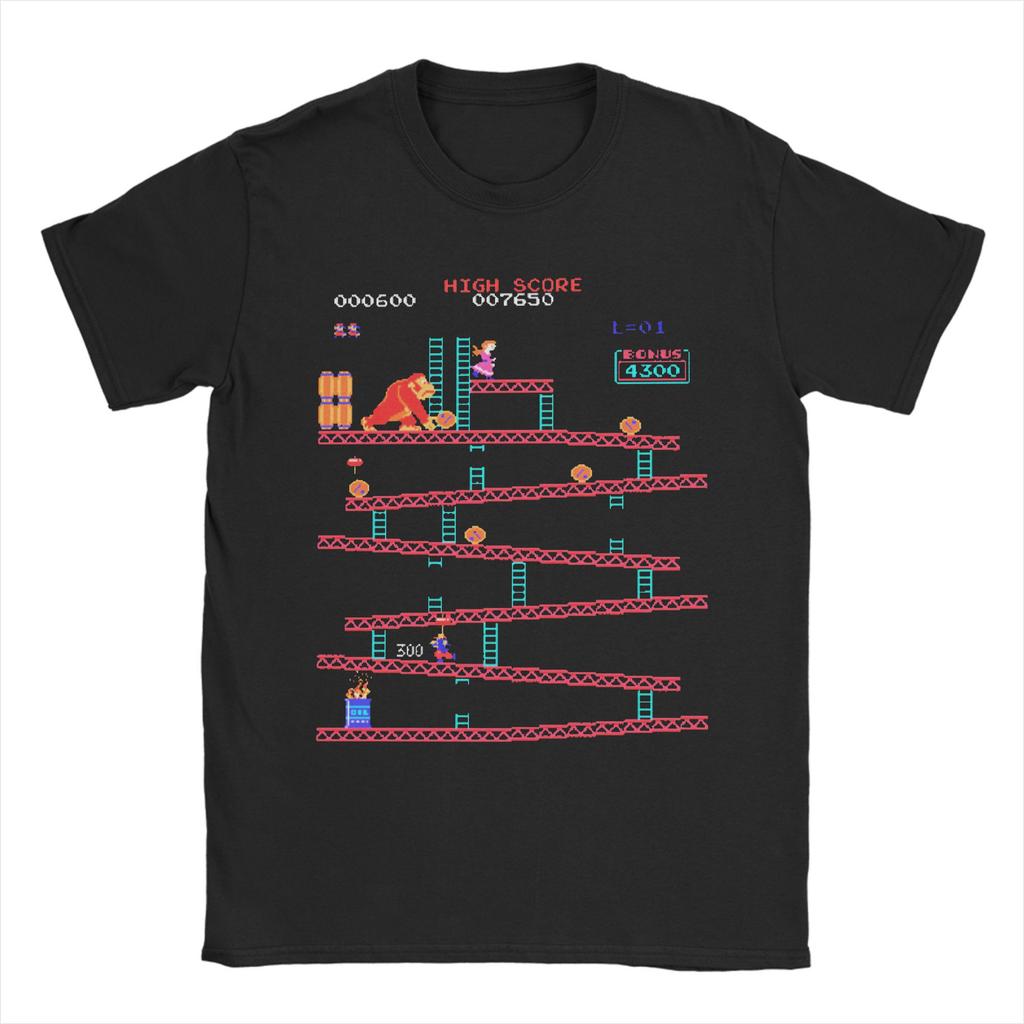2026 New Fashion Funny Donkey Kong Video Games High Quality Soft T Shirts Mens Oneck Short Sleeve Tops Cotton Summer TopsTops
