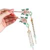 Antique blue-green butterfly hairpin New Chinese high-end disc hair accessories Hanfu step shake Xiuhe headdress hairpin hairpin