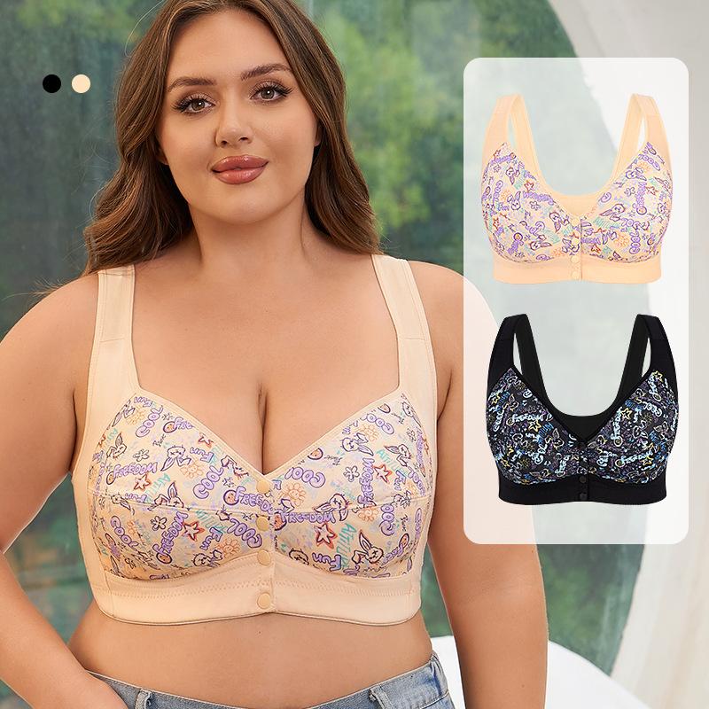 A-G Cup 36-52 Supergroße BH beliebte europäische und amerikanische Größe Westentyp ohne Stahlring Druck Frontverschluss Unterwäsche