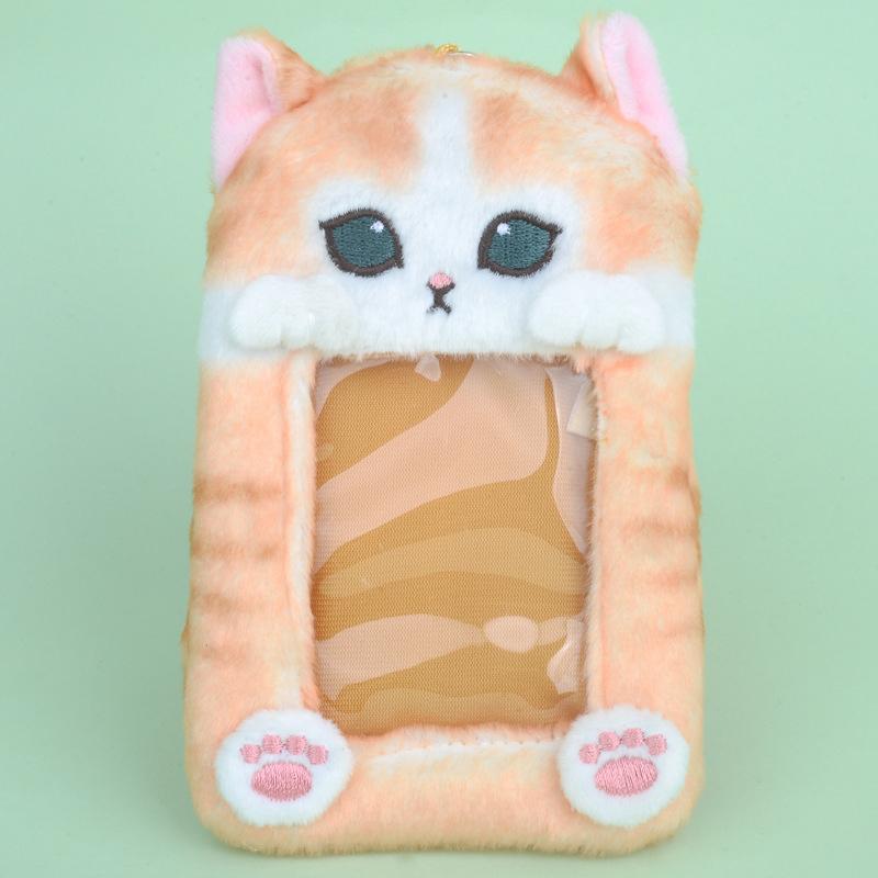 

Кавайный кот Держатель для карточек Аниме Плюшевый 3-дюймовый Держатель для карточек Студенческая карта питания Автобусная карта Защитный чехол Сумка Подвеска жёлтый