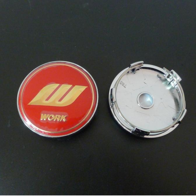 4pcs 60mm Wheel Center Hub Caps VS W Work Universal Rims Dust-proof Cover Hubcaps Emblem Car Styling