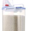 Rice Storage Barrel 2KG Capacity BPA Free Airtight Cereal Container with Measuring Cup Lid for Grain Flour Nuts