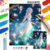 Digital Oil Painting Elsa Butterfly Diy Coloring Handpainted Filling Home Decoration Gift, Canvas Art Wall Decor for Room Wall