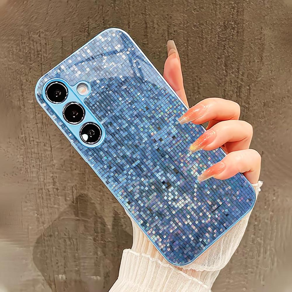 

Цветные маленькие квадраты Чехол для телефона для Samsung Galaxy S26 S25 S24 S23 S22 FE Ultra Plus Встроенное стекло ощущение голого телефона Мужчины женщины GalaxyS25