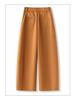 Women's Spring 2026 Nine-Tenth Length Curved Leg Wide-Leg Pants - Loose, Petite, Straight-Leg Suit Style