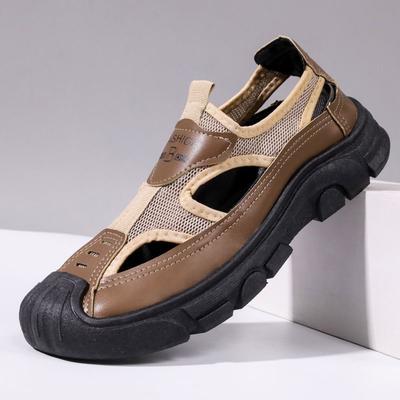 2025 Summer New Ultra-light Sandals Bag Heel Hole Shoes Soft Sole Non-slip One-pedal Walking Beach Outdoor Men's Shoes