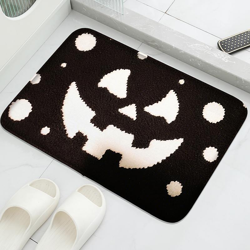 Moonnight Kitten Printed Bathroom Anti Slip Floor Mat, Washbasin Absorbent Foot Mat, Shower Room Small Carpet, Bathroom Door Mat