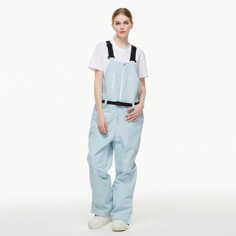 Unisex Waterproof Ski Pants with Suspenders - Warm, One-Piece Snowboarding & Ski Apparel