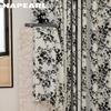 1PC NAPEARL Middle Ancient Style French Printed Curtains Black and White Floral Branch Printed Curtains for Bedroom Living Room Home Decor