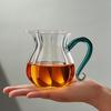 Glas-Tee-Sharing-Tasse mit rosa Griff, 2-teiliges Set