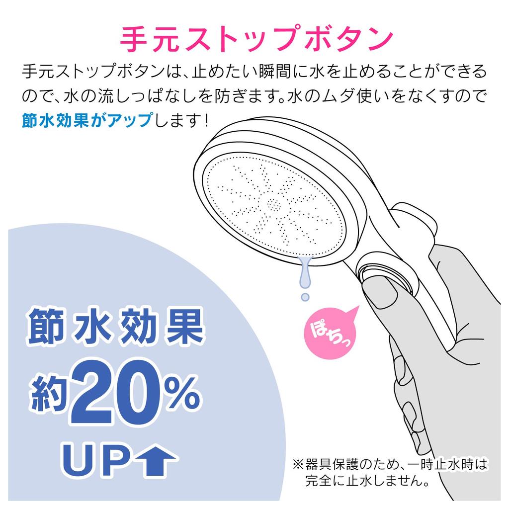 Gaona Duschkopf und Schlauch Korekamo mit 3 Adaptern Set, (GA-FH034), Leicht drehbar, Weiß,