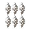 2026 Irregular Pinecone Charms: 6-Piece PVC Boxed Plastic Christmas Ornaments