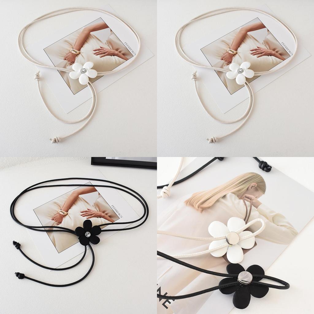 Elegant Floral Patterned Pu Leather Waist Belt For Women Soft And Versatile Fashion Accessory