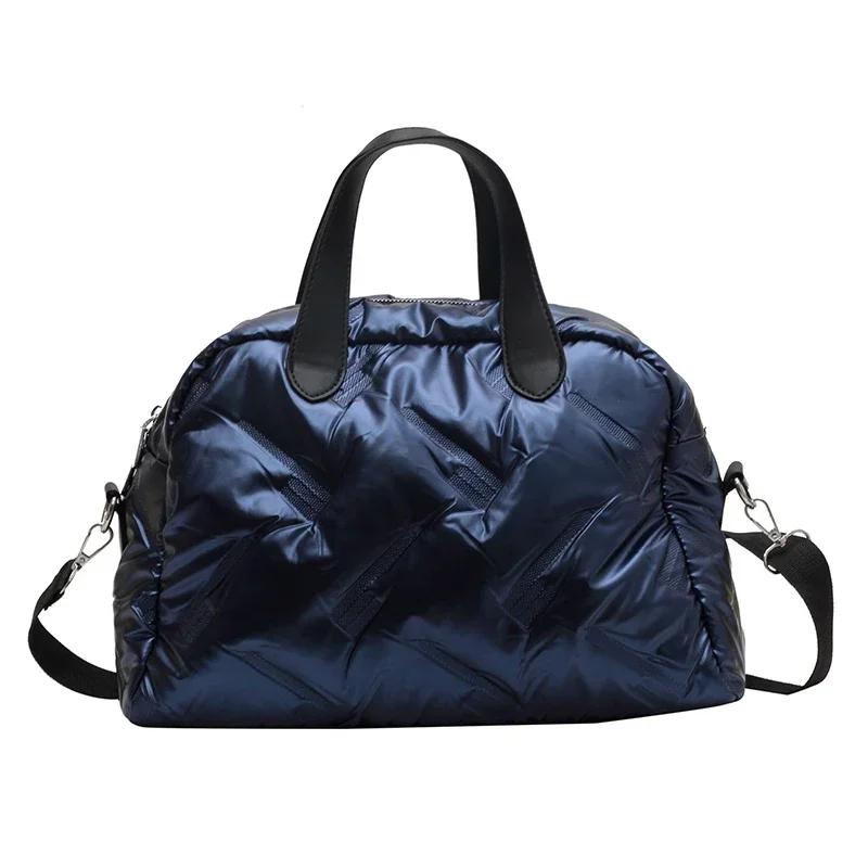 Women Winter Shoulder Bags Space Down Bags Cotton Padded Puffer Large Fashion CrossbodyBag Female Puffy Clutch Christmas Bag