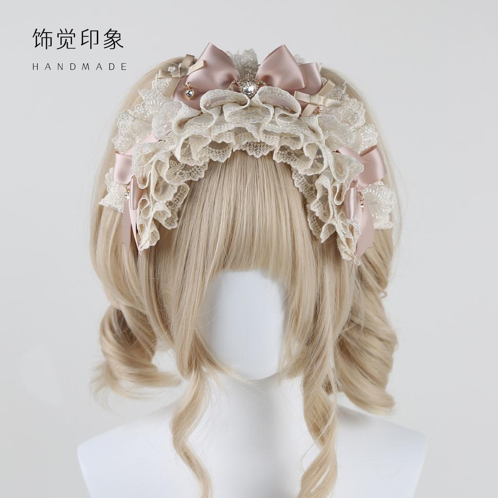 Champagne Headband Pill Top Hat Doll Lolita Headdress Original Handmade Lolita Headdress