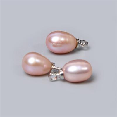 5Pcs Pink Water Drop Pearl Pendent Connector Minimalist Natural Freshwater Pearl Charms Accessories For Making DIY Necklace