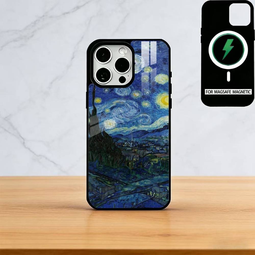 Van Gogh Starry Sunflowers Phone Case For iPhone17,16,15,14,13,12,11 Plus,Pro Magnetic For Magsafe Wireless Charging