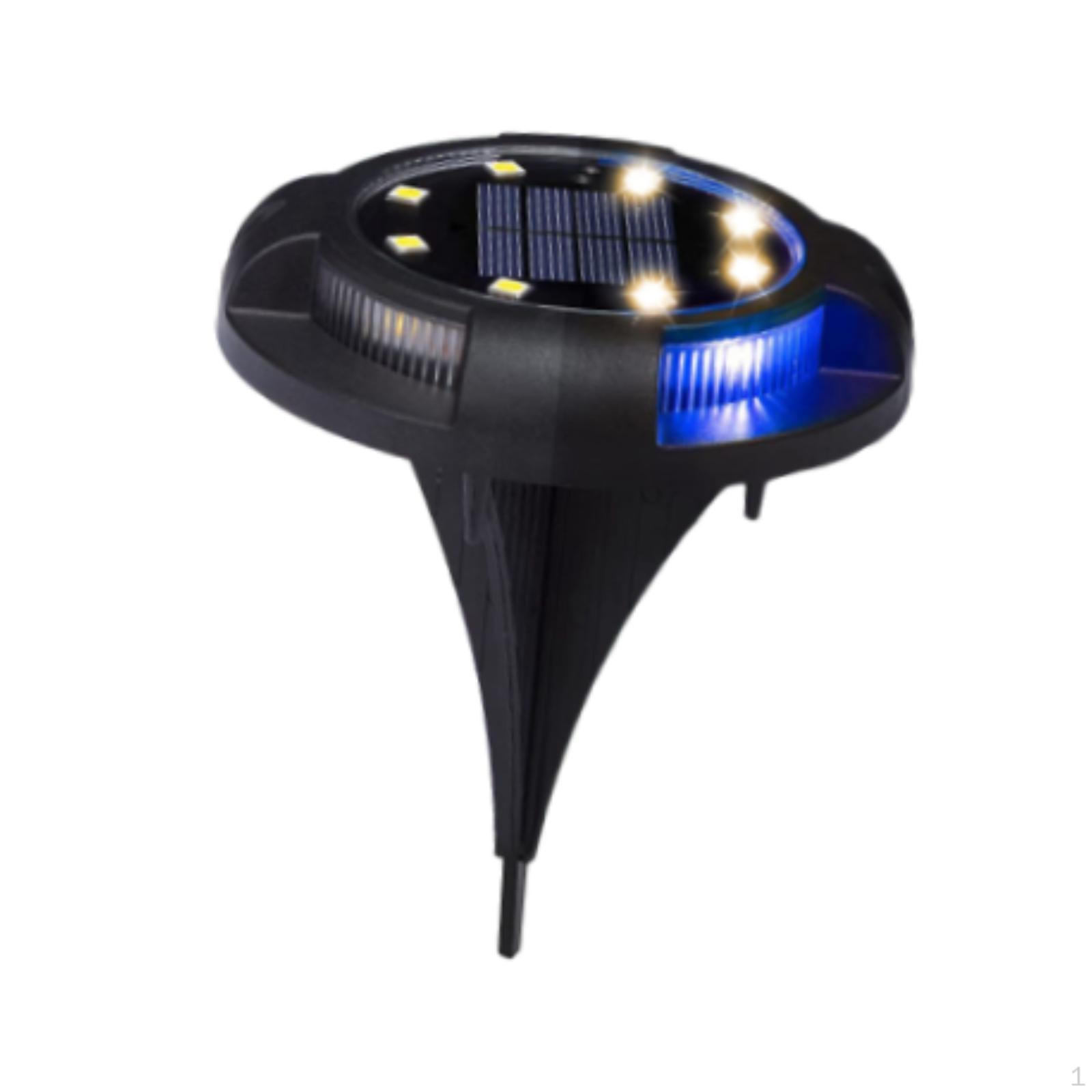 

8 LED Solar Ground Light Waterproof Control Garden Decoration Buried for Patio warm blue