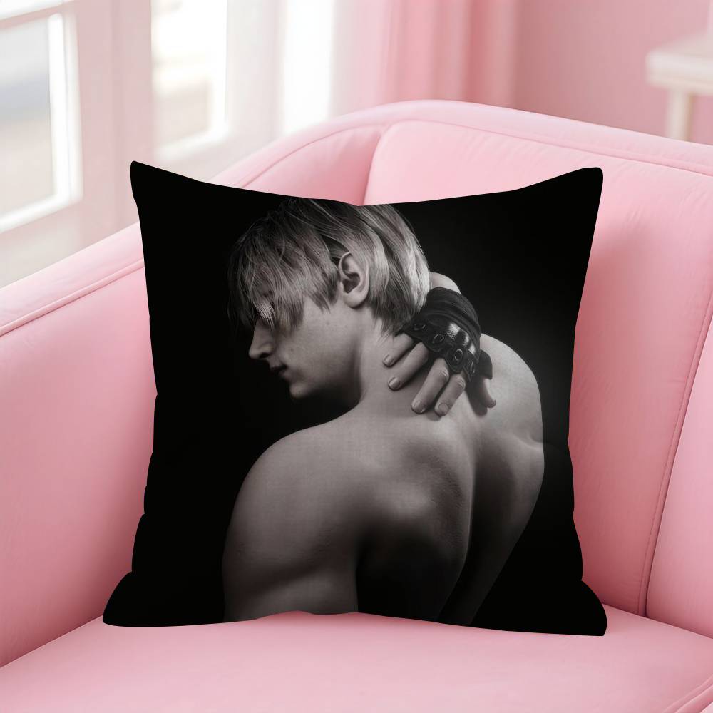 Handsome Leon Game Kennedy Cushion Cover Inches Farmhouse Decor Home Throw Pillow Covers For Couch Decorations