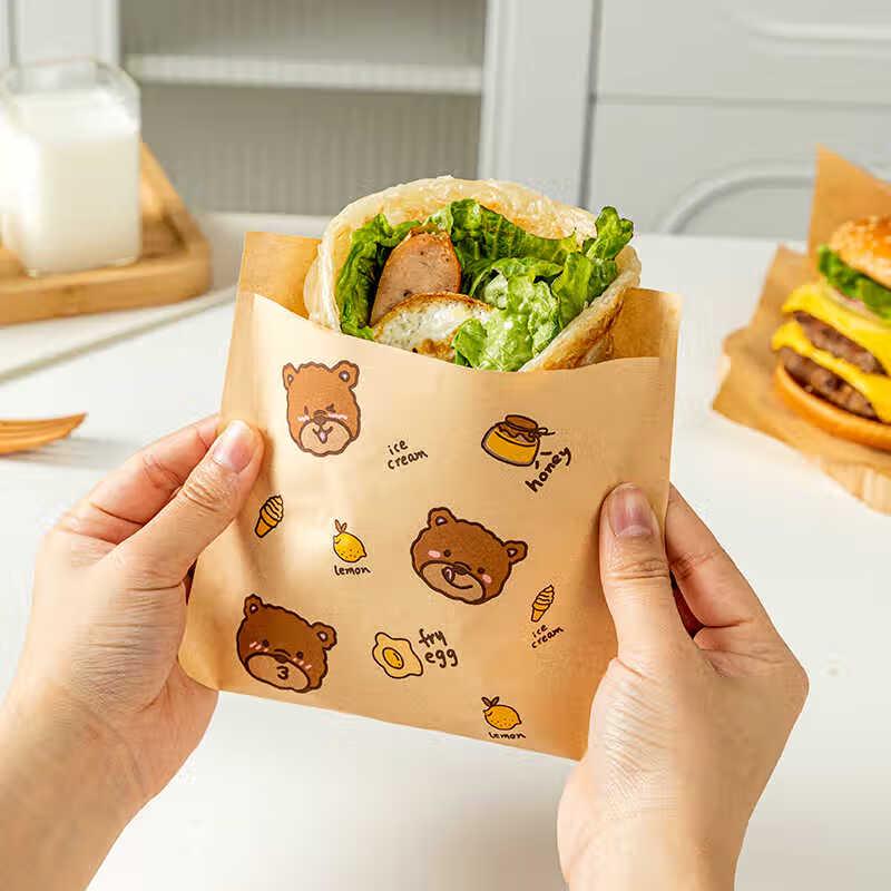 Jiekainuo Oil-Proof Food Wrapping Paper Bags
