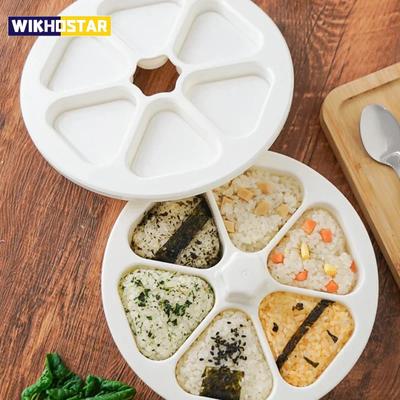 Vorm Driehoek Bento Box Japanse DIY Sushi Vorm 6 In 1 Maak Nori Bolletje Rijst Maakgereedschap Sushi Set Keukengereedschap