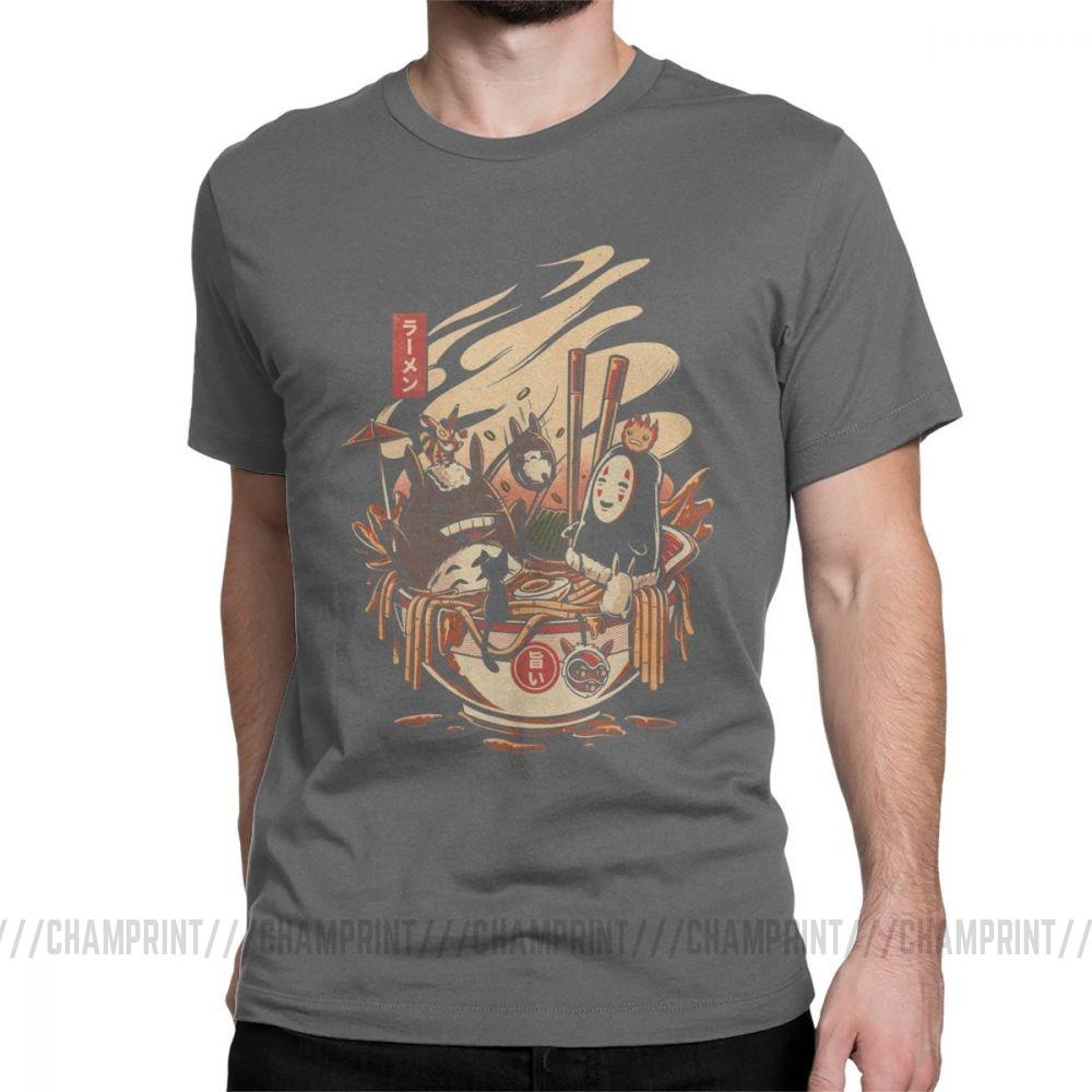 Ramen Pool Party T Shirt For Men Japanese Harajuku Miyazaki Hayao Totoro T Shirts Novelty Pure
