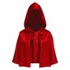 Premium Satins Hooded Cape Medieval Costume Cloak Anime Cosplay Wrap For Theater Production And Fantasy Event
