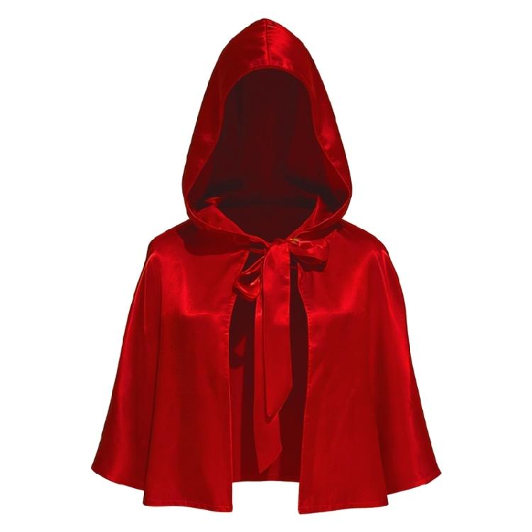 Premium Satins Hooded Cape Medieval Costume Cloak Anime Cosplay Wrap For Theater Production And Fantasy Event