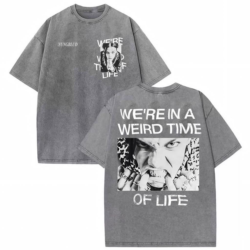 Youngblud Idols The World Tour Tee Shirt Unisexs Women Vintage Washed High Street T Shirt Summer Cotton Comfort Tshirts