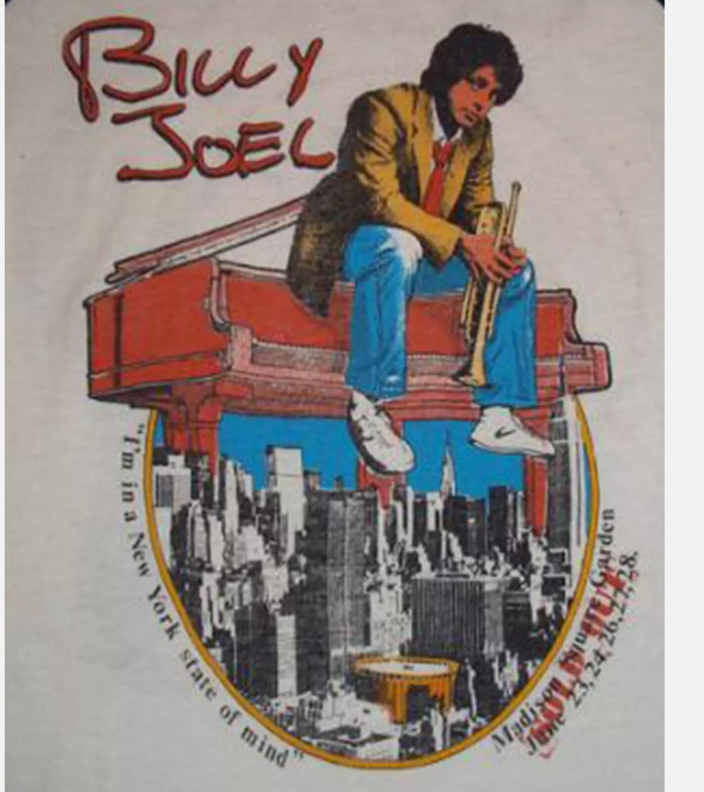 

26 Vintage Billy Joel 1976 New York State Of Mind T Shirt Size S-5XL White Unisex T-Shirt XXXL