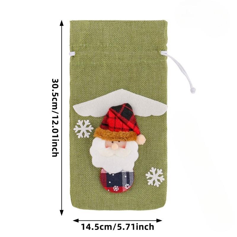 Wine Bottle Cover Santa Claus Christmas Decorations for Home Christmas Ornament Xmas Table Decor Happy New Year Gift