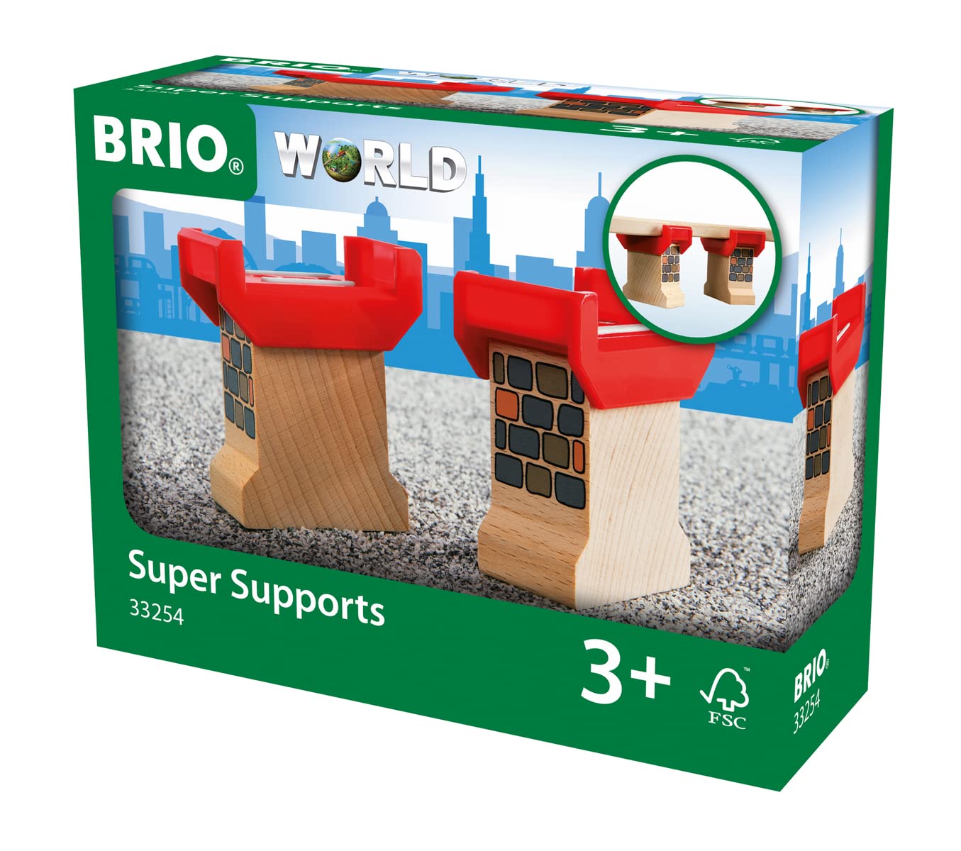 

BRIO Super Support for ages 3 and Wooden Wooden Rail Gift 33254, up. [Toy, Toy, Set, (Birthday/Christmas)]