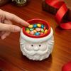 Small Item Storage Holder Cute Santa Claus Resin Flowerpot, Decorative Christmas Desktop Durable Planter Planter, Hand Painted Container for