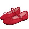Summer Air Mesh Hollow out Women Ballet Flats Casual Soft Soles Bowknot Mary Janes Loafers Girls Walking Dance Shoes