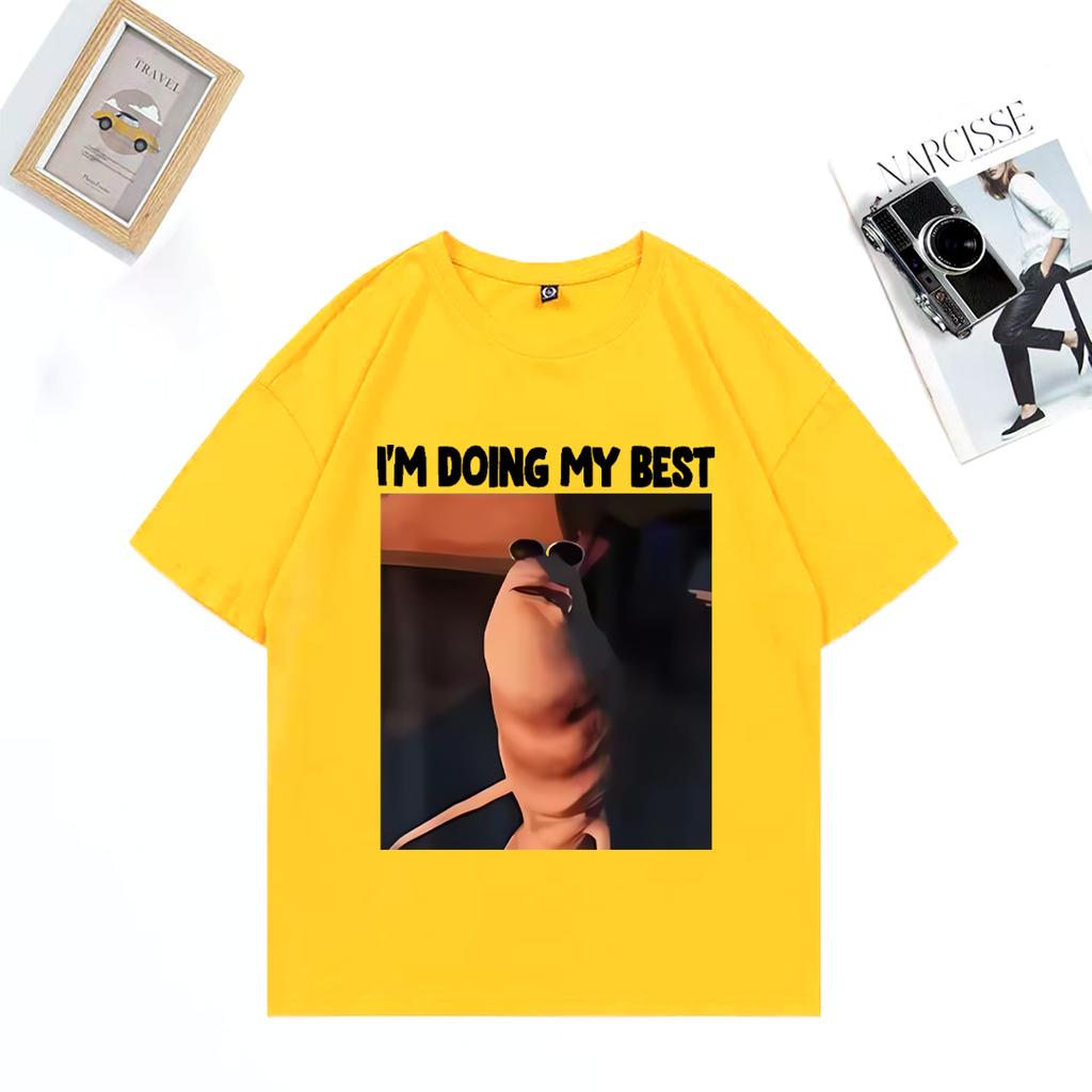 Funny Im Doing My Best Marcus The Worm Meme T Shirts Unisex WOMEN Casual Tshirt Cotton Short Sleeve T Shirt High Quality clothing
