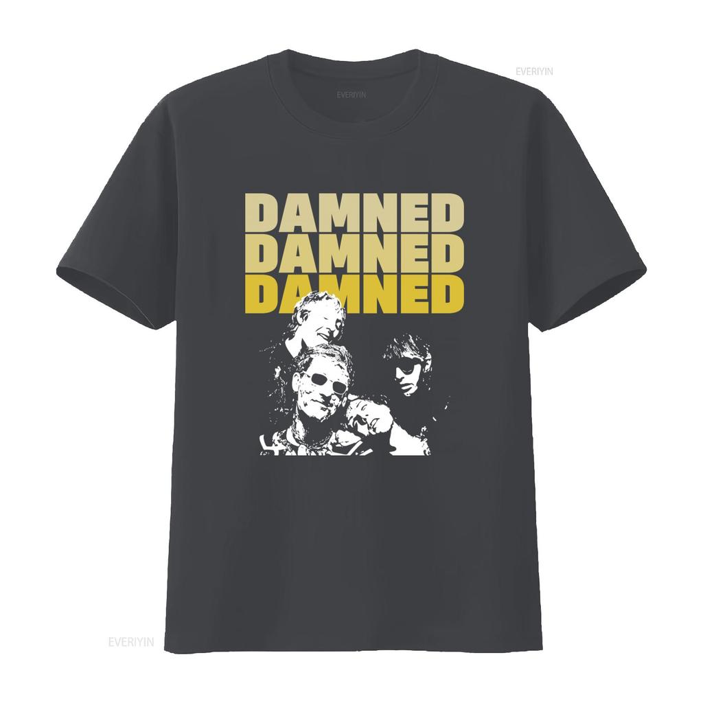 The Damned Punk Horror Goth Rock Band T Shirt Stylish And Edgy Design For Music Lovers Vintage Unisex Stretched Fashion