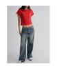 8SECONDS Cool Touch) Short Sleeve Boat Neck Short Sleeve T-Shirt Red