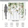 1 colorful bird and red berry watercolor shower curtain, green and red bird with lush green leaves, polyester fabric, with hook