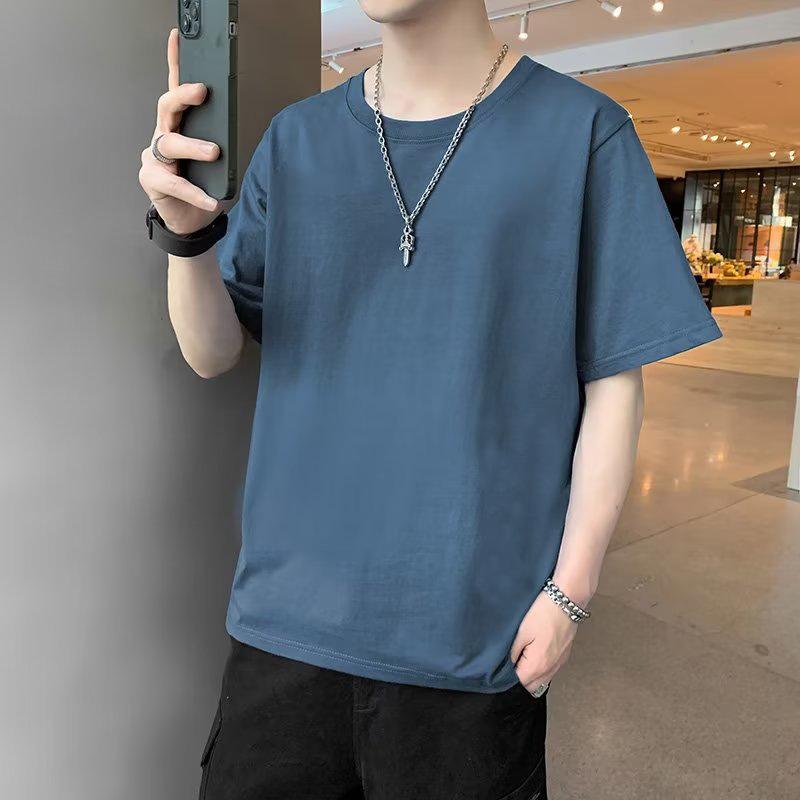 Gradually Change Smiley Face Summer Short-Sleeved T-Shirt Men'S Summer Trendy Brand Half-Sleeved Versatile T-Shirt Men'S Thin Summer Clothes