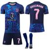 2425 Atletico Madrid II Auswärtstrikot tiefseeblau La Liga Fußballtrikot Nr. 7 Griezmann 19 Alvarez