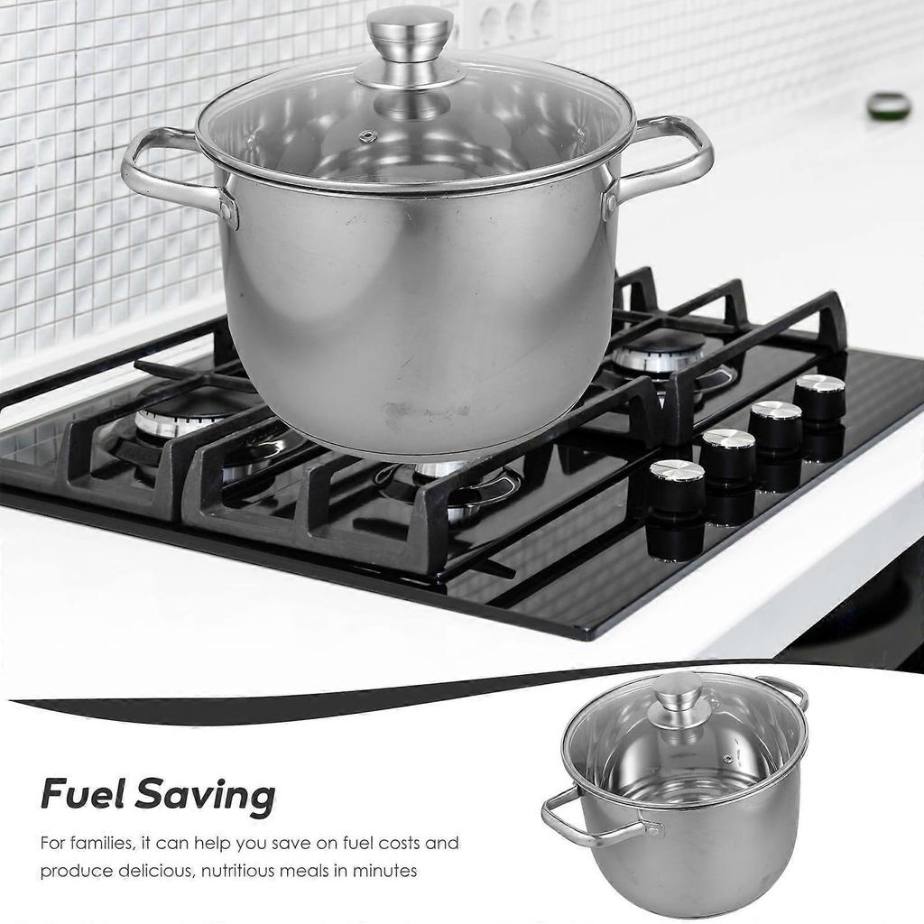 Stainless Steel Soup Pot for Cooking -, Easy to Clean, and Healthy Cookware for Family Kitchen Use