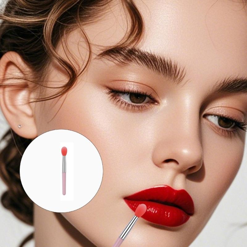 10 Pieces Lip Brush Set Flexible Silicone Tip Makeup Tools for Detailed Cosmetic Application Lip Brushes