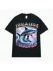 T-shirt Meme Requin Amusant Tralala Tralero Cadeau Mode Hommes et Femmes T-shirt Rétro Gothique Décontracté Humoristique Extra Large T-shirt