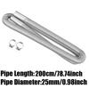 200cm Car Air Diesel Parking Heater Exhaust Pipe Tube Hose 24mm Air Filter Muffler Silencer With Clip For Webasto Eberspacher