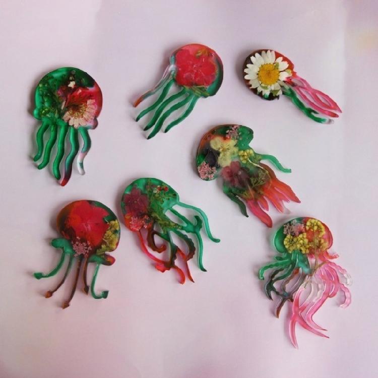 Professional Grade Silicone Jellyfish Pendant Mold For Long Lasting Use In DIY Artisanal Jewelry Production