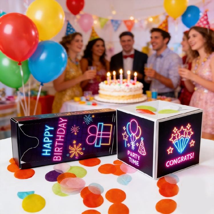 Stable PET Explosions Gift Case Ensuring Safe and Fun Surprise Effect for Various Event Including Anniversaries Graduations and Holiday Gatherings