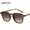  New Arrival Retro Rivet Square Sunglasses Men Women Wood Grain Sun Glasses Shades UV400