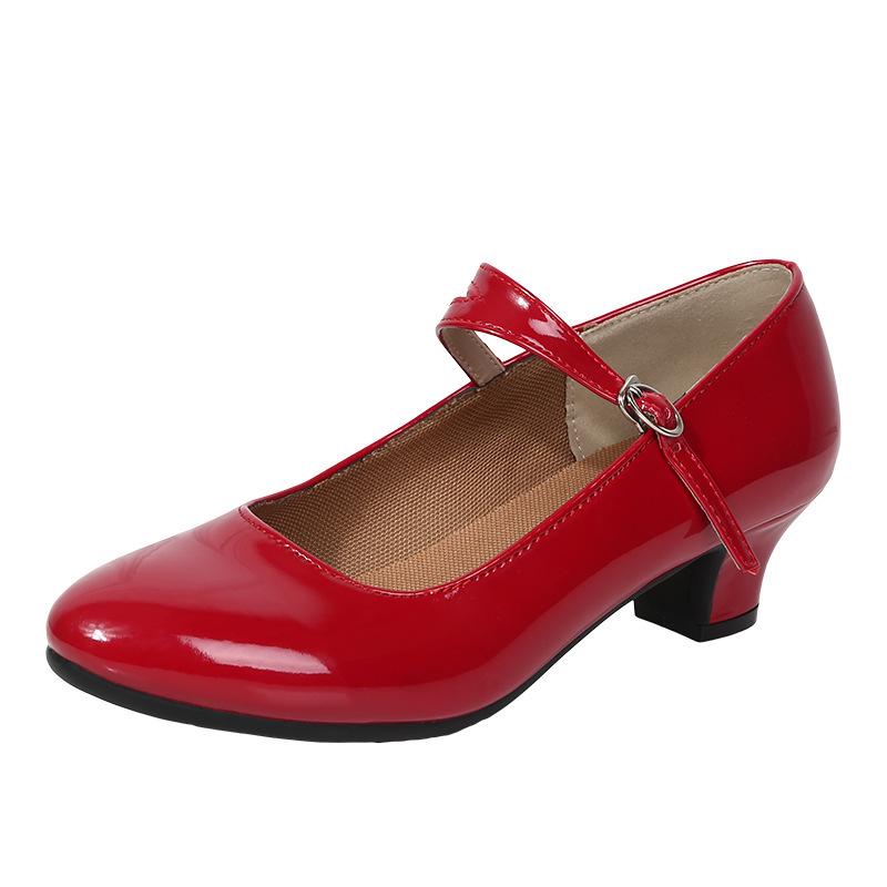 

Женские танцевальные туфли серебристого цвета на среднем каблуке, с дышащей и мягкой подошвой, для выступлений и танцев в стиле кадриль 35 чёрный